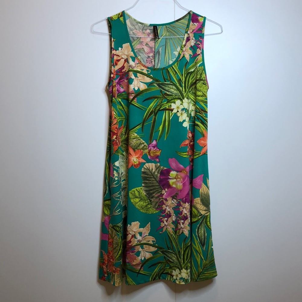 Tropical Sleeveless Dress M